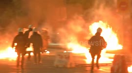 Anarchists hurl Molotov cocktails at police in Greek city of Thessaloniki