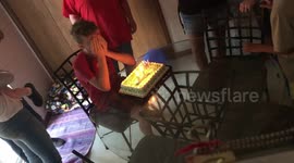 Marine surprised little brother on his birthday
