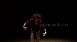 I can't get next to you - Funky guy dancing under the spotlight