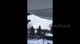 Amazing alien snow formation