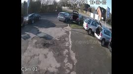 CCTV of motorbike crash at junction