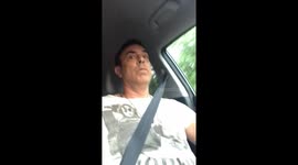 When everyone falls asleep in a car and Driver too?