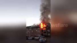 Dramatic footage shows residents jumping from burning Dallas apartment