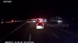 Friendly truck driver gets brake checked