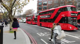 London rush hour traffic at a standstill as climate activists take over Elephant & Castle