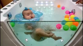 Cute baby knows how to relax like a boss