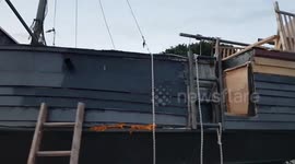 Building my pirateship The D Ark Angel 2yrs so far out of recycled timber all on my own