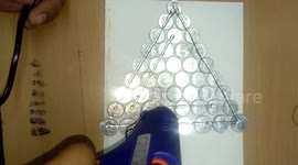 Christmas tree with Coins,  Wish you Happy Christmas 2018