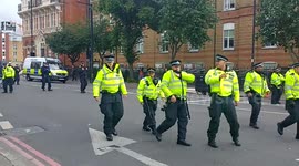 Missiles thrown at Met Police during protest