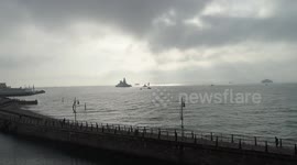 Destroyer HMS Diamond returns to base for Christmas after 6 month tour