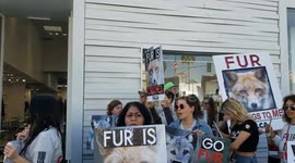 Protest against Fur in Beverly Hills