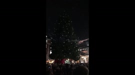 Turning on Christmas Lights Covent Garden 2018