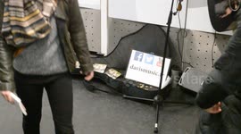 The musician DavisMusic spotted in the  Metro (subway) Trocadero. Paris, France