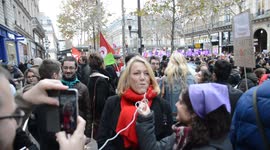 Hundreds march through Paris to call for end to violence against women