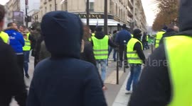 Yellow Jacket protesters in Paris
