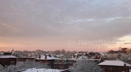 Sunrise after November Snow in Portland, Maine