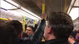 Chelsea lads on their way to Wembley. Tottenham vs Chelsea. 24/11/2018