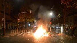 Vehicles burn in Paris as 'yellow vest' protest continues overnight