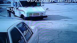 Neighbor hitting mailbox