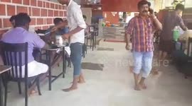 Indian restaurant turns floor into fish pond