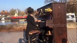 Busking in Stratford-upon-Avon