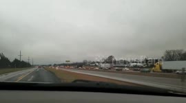 Major US highway at standstill during blizzard
