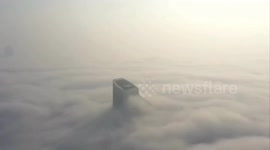 Thick fog and smog shroud entire city in China