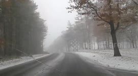 Driving whith a snowstorm.
