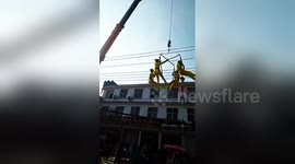 Chinese acrobats plummet to the ground during aerial performance