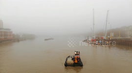 River Thames looks gloomy as London experiences heavy fog
