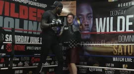Deontay Wilder nearly decapitates coach during pads session