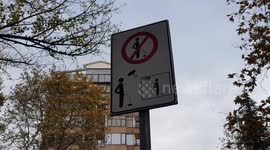 New road signs in Tirana