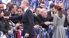 The Duke and Duchess of Cambridge pay tribute to Leicester City helicopter victims