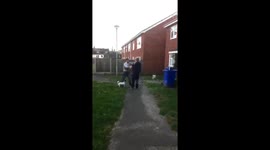 Neighbours fighting in the garden