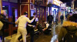Police threaten to taser man suspected of possessing a knife in a Wetherspoons