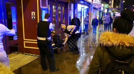 Police threaten to taser man suspected of possessing a knife