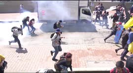 Colombian police fire tear gas at university students during nation-wide protests