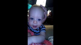 Baby Laughs at Mom's Beat Boxing