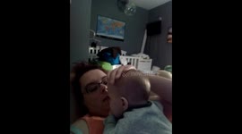 Baby Laughs at Ripping Paper