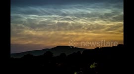 Timelapse of noctilucent clouds over Ingleborough & the Yorkshire Dales, UK July 2018