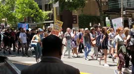 Students take part in climate change protest on streets of Melbourne
