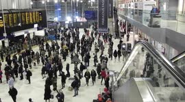 Waterloo train station at peak time with the rise in train fares by jim connor 28-11-2018