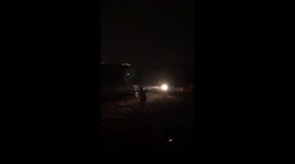Lightning at desert.