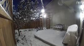 Outdoor footage of Alaska earthquake