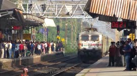 Man plays chicken with a train in central India
