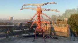 The Art of Acrobatics. Head to head stand first time