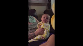 Baby laughing
