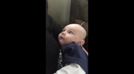 Baby boy laughing at fart sounds