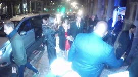 Emma Stone signs autographs upon arrival at British Independent Film Awards