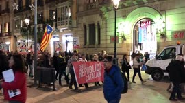 Catalan freedom protest, Barcelona